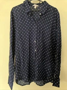 Bluse von Springfield dunkelblau mit weißen Blümchen Größe 38 sehr guter Zustand - Bild 1 von 7