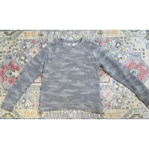Athleta Girl Gray Camo Sweatshirt Size 8-10 - Picture 1 of 5