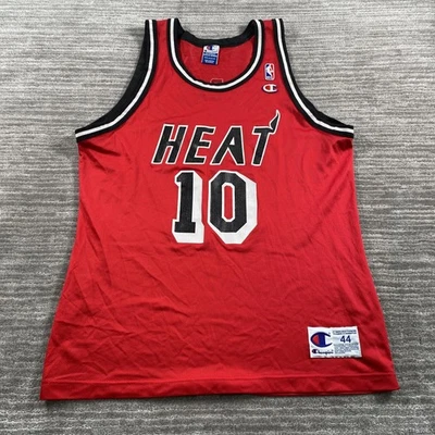 Vintage Miami Heat Basketball Jersey Mens Large 44 Red NBA Hardaway 10 90s - Image 1 of 4