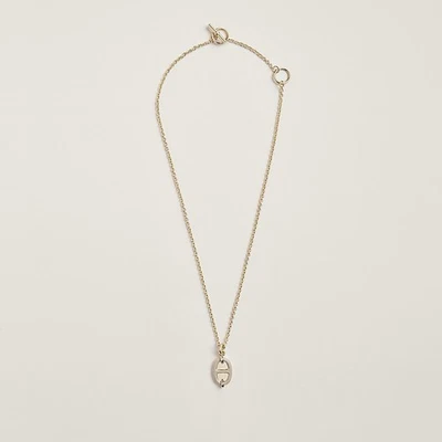 Colgante Hermes Mini Maillon 100% Auténtico, Modelo Pequeño Marrón Glacé Foto 1 de 2