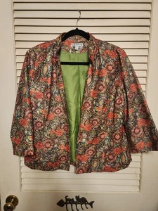 Chaqueta Blazer Vintage Nicole Alexander Bordada Floral Forrada - Imagen 1 de 8