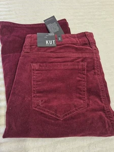 Kut From The Kloth Jeans Damen 2 Karen Baby Bootcut Burgund Cord mit Etikett - Bild 1 von 11
