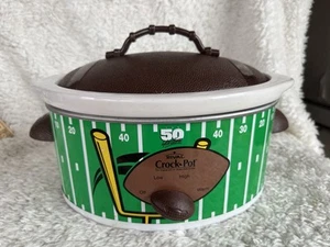 Vtg RIVAL Football Crock Pot 3 Qt Slow Cooker Tailgate Party Super Bowl -Fun! - Picture 1 of 7