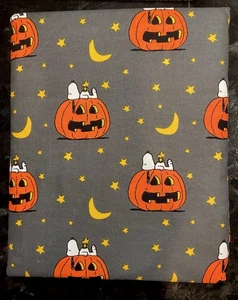 SNOOPY HALLOWEEN WOODSTOCK Dark Gray Deep Full Sheet Set PUMPKIN MOON Berkshire - Picture 1 of 2