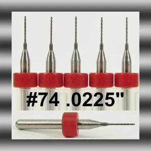 #74 0,0225 Zoll VHM-Bohrereinsatz - 5 Stück - Premium Hartmetall 1/8 Schaft R/S - Bild 1 von 4