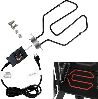 Upgrade Universal 1650W 15A Electric Smoker Heating Element Kits with Adjustable - Image 1 of 4