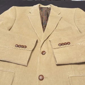 Lauren Ralph Lauren Sakko 40R hellbraun Cord Blazer Paisley gefüttert Unikat Knopf - Bild 1 von 8