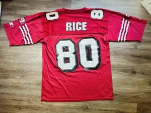 Vintage 1998 Jerry Rice #80 49ers Jersey Starter Size 46/M NFL Red Throwback - Picture 1 of 4
