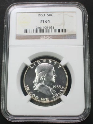 1953 Franklin Half Dollar 50c - NGC PF 64 - Image 1 of 4