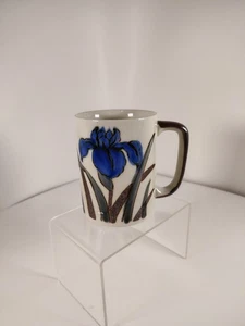 Taza de café Otagiri flor gres IRIS gris azul floral moteado Japón - Imagen 1 de 6