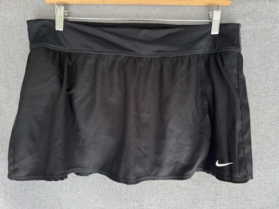 Nike Swim Essential Skirt Skort 1X Solid Black BoardSkirt Tennis Pickleball - Image 1 of 4