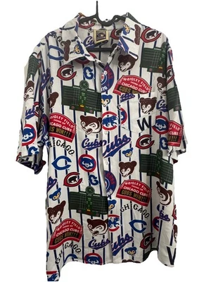 VINTAGE Chicago Cubs XLARGE Baseball MLB Retro Pin Striped VINTAGE  - Image 1 of 3