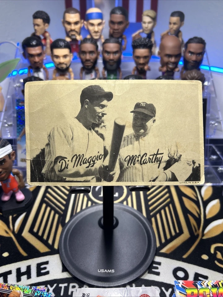 1936 GOUDEY PREMIUMS R314 JOE DIMAGGIO JOE MCCARTHY ROOKIE RC | Tape Pull 💎 - Image 1 of 2