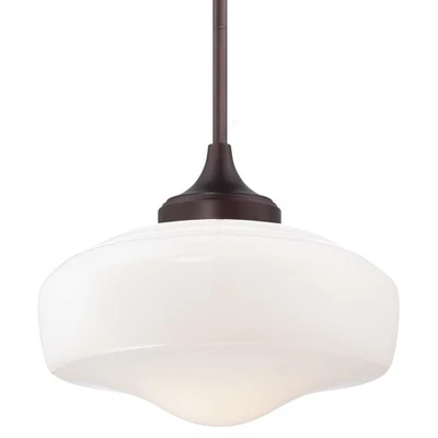 Colgante interior escolar Minka Lavery 2258-576 1 luz 13,25" H - bronce Foto 1 de 2