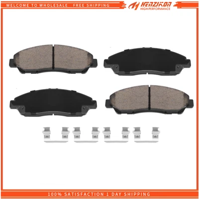 Передние керамические тормозные колодки с оборудованием для Acura MDX RLX ZDX Honda Pilot 2009-2013 годов выпуска - Изображение 1 из 4