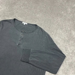 Gustin Hemd Herren XL grau Henley Freizeit adrett Outdoor Meer Waschung hergestellt in den USA - Bild 1 von 9