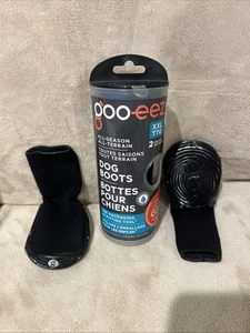 Goo-eez All-Season All-Terrain Rubber Stretch Dog Boots Shoes Size XXL Black New - Picture 1 of 5