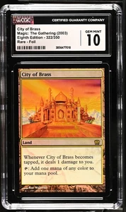 CITY OF BRASS 8th Edition Foil Rare CGC 10 MTG [Nostalgium] - Picture 1 of 2