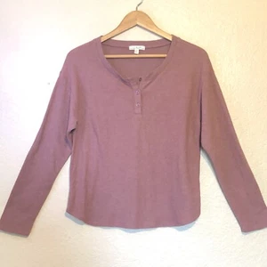 Nine Britton Henley Damenoberteil Größe Small rosa Fleece weiche Nähte gebraucht, in einwandfreiem Zustand - Bild 1 von 13