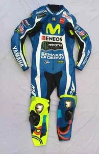 Yamaha Racing Motorbike Leather Suit Movistar Monster Mororcycle Biker Suit - Picture 1 of 9