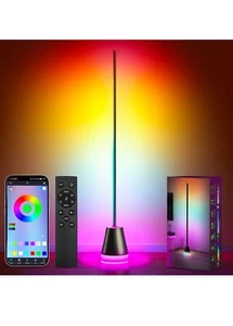 Smart RGB LED Corner Floor Lamp,Super Bright Standing Lamps for Living Room with - Picture 1 of 7