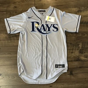 Camiseta deportiva Nike auténtica de béisbol de los Tampa Bay Rays MLB gris local para hombre talla: pequeña - Imagen 1 de 7