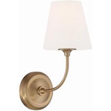 Sylvan - 1 Light Wall Mount Vibrant Gold Finish With White Glass Crystorama