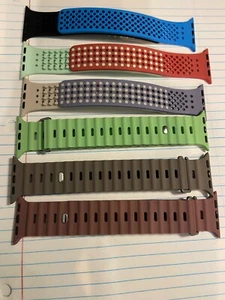 6 Pack Ultra Ocean Band Compatible Apple Watch Band 38 40 41 44 45 49mm - Picture 1 of 4