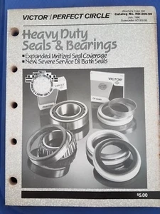Perfect Circle/Victor 1990 Heavy Duty Seals & Bearings Catalog w/ Price Sheets H - Picture 1 of 9