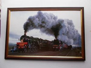 AUSTRALIAN RAILWAY PRINT - FLYING SCOTSMAN IN AUSTRALIA FRAMED 16"X23" - Imagen 1 de 1