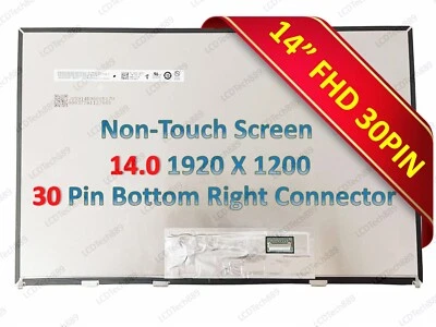 500nit 14.0" WUXGA laptop LCD Screen Dell Precision 5480 1920x1200 Non Touch - Image 1 of 4