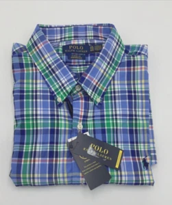 $125 POLO RALPH LAUREN Men's Classic Fit Plaid Performance Shirt, Multi, XXL - Picture 1 of 3