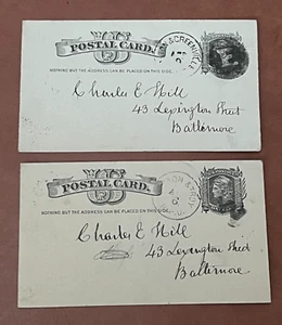 1883 RPO FANCY CANCELS ! MASON NH HILL FAMILY LETTERS - BALTIMORE MD ! MEDICAL ! - Picture 1 of 3