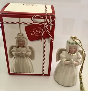 Vintage Lenox Holiday Cheer Blonde Hair Angel Gold Detail Christmas Ornament NIB - Picture 1 of 6