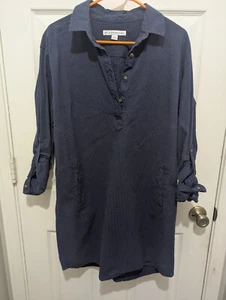 Southern Tide Striped Dress Size Large Blue - Picture 1 of 4