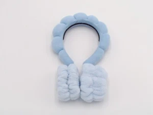 Diadema Spa con Pulsera a Juego para Lavarse la Cara/Azul Bebé - Imagen 1 de 9