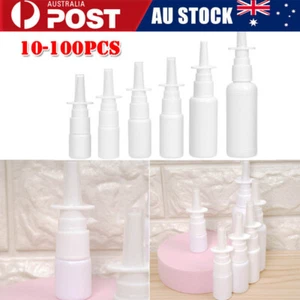 10-100x Empty Nasal Pump Spray Bottle Plastic Mist Nose Bottle 10/15/20/30/50ml - Picture 1 of 12