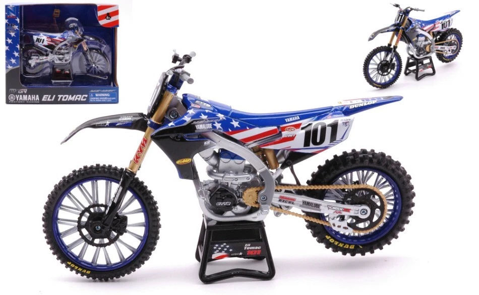 MODELLINO MOTO CROSS STATICO NEW RAY YAMAHA YZ 450F #101 ELI TOMAC SCALA 1/12 - Immagine 1 di 4
