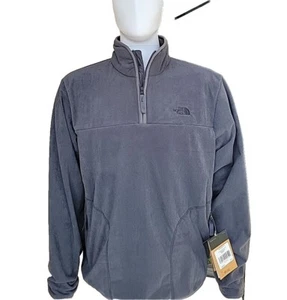 Giacca in pile The North Face da uomo Polar Osito taglia media 1/4 cerniera nuova $99 grigia - Foto 1 di 7