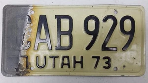 1973 UTAH License Plate CAB-929 - Picture 1 of 1
