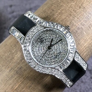 Victoria Wieck Beverly Hills Women B4847C Luxury Pave Leather Quartz Watch 7" - Picture 1 of 12