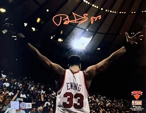 Patrick Ewing Autographed New York Knicks Signed 11x14 Basketball Photo Beckett - Picture 1 of 2