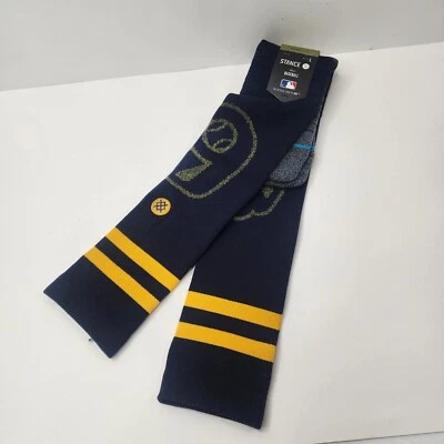 Stance MLB Feel 360 Milwaukee Brewers Glove Pro OTC Socks Sz Large Men's 9-13 - Image 1 of 4
