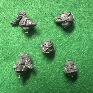 Warhammer 40K Space Wolves Kommando Kopf Teile x5 Köpfe Space Wolf Marines Lot 🟢 - Bild 1 von 7