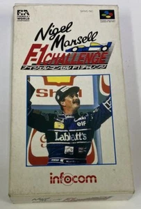 Nintendo Super Famicom Nigel Mansell F-1 Challenge Japan w/ Box, Manual 1957 SP - Picture 1 of 7