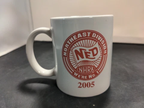 2005 NHRA Northeast Division NED Coffee Mug We're No. 1 White w/ Red Clean Cover