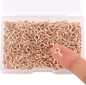300 Pcs Screw Eye Pins Hooks Eyelets Screw Threaded for Jewelry Making Findings - Picture 1 of 6