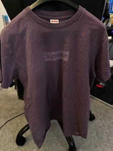 SUPREME TONAL BOX LOGO TEE DUSTY PURPLE SIZE MEDIUM SS23 WEEK 1 (100% AUTHENTIC) - Picture 1 of 3