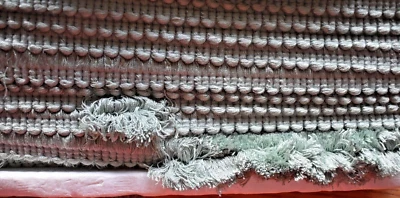 MOSS GREEN SPUN RAYON  FRINGE TRIM CONSO    1  INCH WIDE  2  YARDS - Image 1 of 3