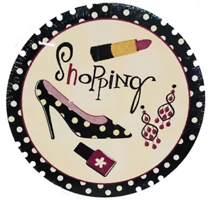 NEW Cypress Home Shopping Print Car Coasters 2 Pc - Picture 1 of 2